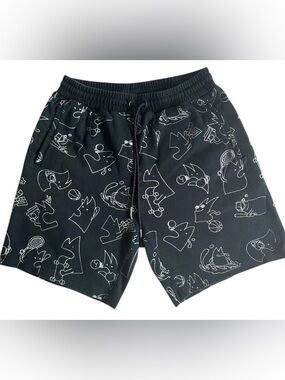 Magnlens Men's Graphic Cotton Shorts 8’’ inseam